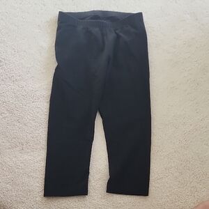 Girls Cropped Black Leggings